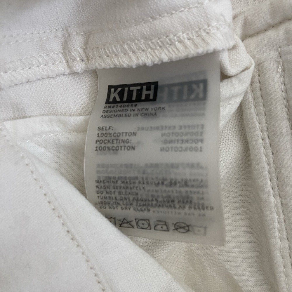 Kith High‎ Rise Utility Chino Straight Leg Cream Pants Size 27 - Picture 4 of 10